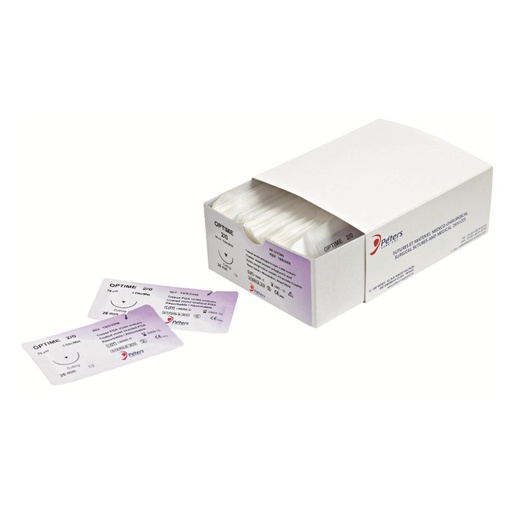 [18-496-88] FIL SUTURE RESORBA.3/8 INCOLORE 19MM 3-0(36)PETERS