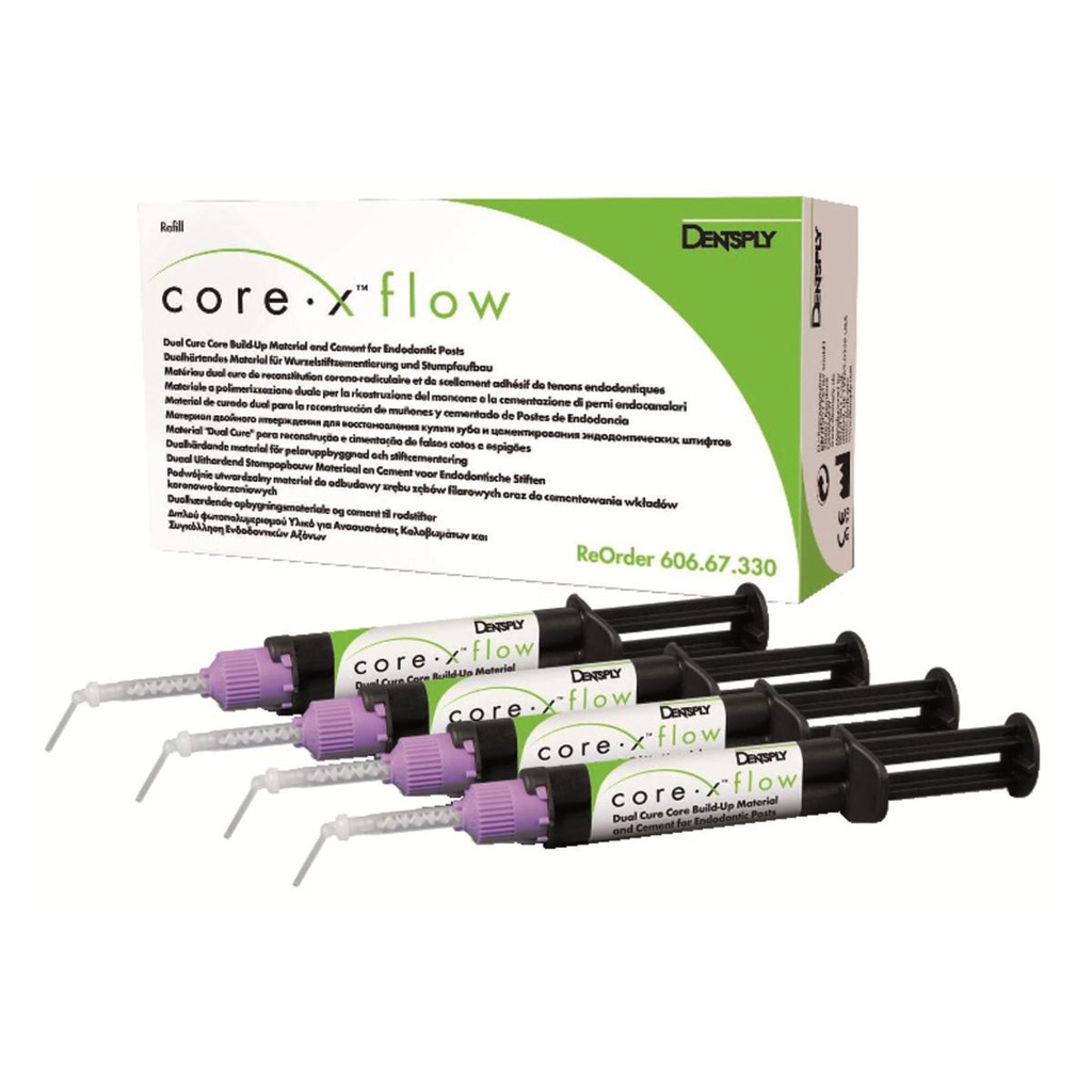 CORE X-FLOW RECHARGE 4X4,75G + 20 EMBOUTS DENTSPLY