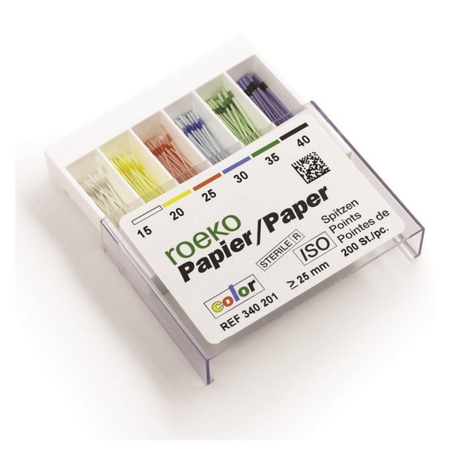 [61-508-78] POINTES PAPIER COLOR ISO 20 (200)            ROEKO