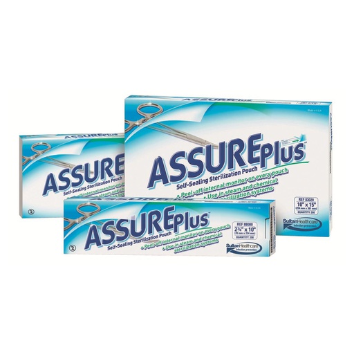 [10-071-98] ASSURE PLUS POUCHES 70X255MM (200)    83003 SULTAN