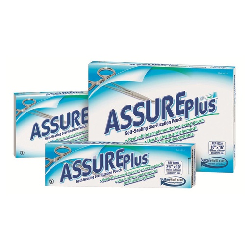 [20-071-98] ASSURE PLUS POUCHES 90X255MM (200)    83005 SULTAN