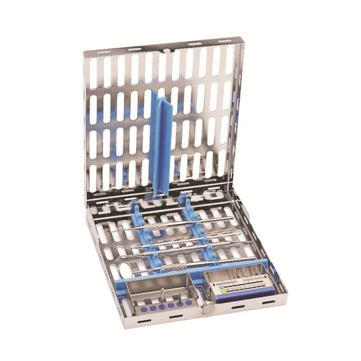 [76-181-98] CASSETTE INOX 18X20 BLEU NV MODELE     NICHROMINOX