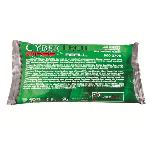 [80-720-09] LINGETTES MENTHE RECHARGE 100  9002708 CYBERTECH